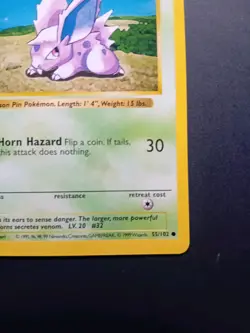 Pokemon Cards: Base Set 1st Edition Common: Nidoran M 55/102 - Image 5