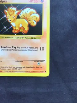 Pokemon Cards: Base Set 1st Edition Common: Vulpix 68/102 - Image 4