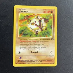 Mankey 70/110 rev holo EX Holon Phantoms Stamped & Mankey 55/64 Pokemon Cards - Image 3
