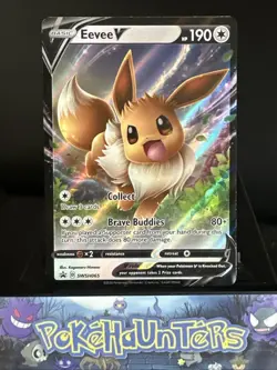 Pokemon Card Eevee V SWSH065 Black Star Promo Half Art NM - Image 1