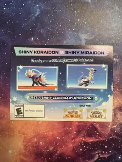 Shiny Koraidon Or Miraidon Pokemon Scarlet Violet Code Card - Gamestop - Image 1