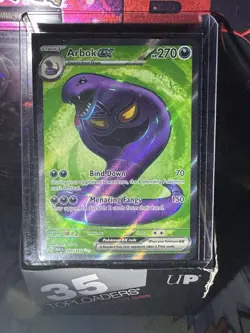Pokemon TCG Arbok ex 185/165 Scarlet & Violet 151 Full Art Ultra Rare Holo Card - Image 3