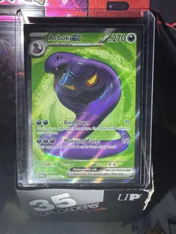 Pokemon TCG Arbok ex 185/165 Scarlet & Violet 151 Full Art Ultra Rare Holo Card - Image 4