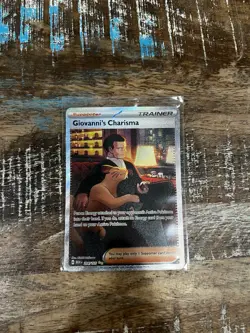 Pokemon TCG Giovanni's Charisma Full Art Trainer Card - Image 3