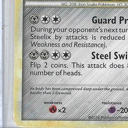 2010 Pokemon Steelix 24/95 Unleashed Rare Regular Trading Card Game - Image 5