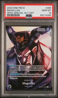 One Piece Card Game TCG English OP02-085 Magellan SP OP04 Alt Art - PSA 10 - Image 1