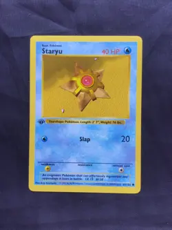 Pokemon Cards: Base Set 1st Edition Common: Staryu 65/102 - Image 1