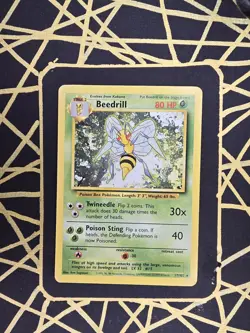 🔥 Beedrill 17/102 🔥 Original Non Holo Rare Base Set Pokemon Card 1999 WOTC TCG - Image 2