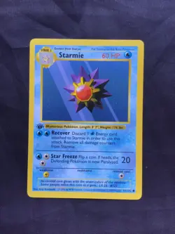 Pokemon Cards: Base Set 1st Edition Common: Starmie 64/102 - Image 1