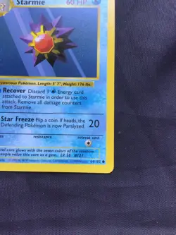Pokemon Cards: Base Set 1st Edition Common: Starmie 64/102 - Image 4