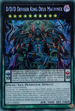 MP23-EN023 D/D/D DEVISER KING DEUS MACHINEX SECRET RARE 1ST EDITION YuGiOh CARD - Image 1