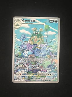 Garbodor 204/182 Scarlet & Violet Paradox Rift Pokemon Card NM Pack Fresh - Image 1