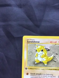 Pokemon Cards: Base Set 1st Edition Common: Sandshrew 62/102 - Image 2