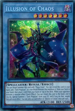 MP23-EN017 ILLUSION OF CHAOS SECRET RARE 1ST EDITION YuGiOh CARD - Image 1