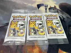 SEALED 25th Anniversary General Mills Pokemon Cereal 3-Card Booster Pack x3 - Image 1