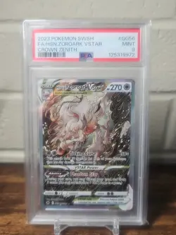 Hisuian Zoroark VSTAR Ultra Rare Card Crown Zenith GG56/GG70 PSA 9 Mint - Image 1