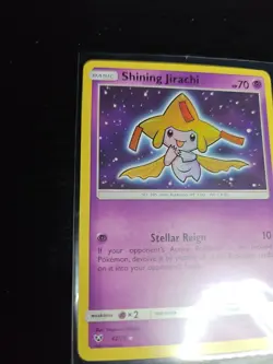 Pokemon TCG 2017 Shining Legends Set Shining Jirachi 42/73 Holo Rare NM/M Card - Image 5