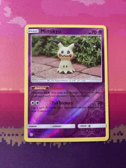 Pokemon Card Mimikyu Cosmic Eclipse Reverse Holo Rare 97/236 Near Mint - Image 1