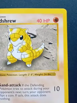 Pokemon Cards: Base Set 1st Edition Common: Sandshrew 62/102 - Image 3