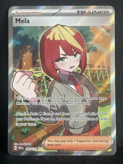Mela 140/131 Prismatic Evolutions Full Art Ultra Rare Pokemon Card Near Mint - Image 1