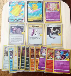 Pokemon Celebrations 17 Card Lot Vmax V Mew Lugia Surfing Pikachu - Image 1
