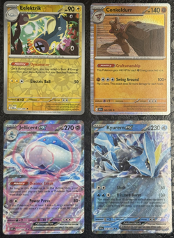 POKEMON CONKELDURR-EELEKTRIK-JELLICENT EX-KYUREM EX CARDS (SET OF 4) - Image 1