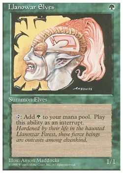 LLANOWAR ELVES x4 mtg MP 4th Edition 4 Common - Image 1