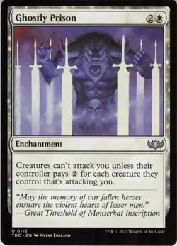 Ghostly Prison U Commander: Tarkir: Dragonstorm 116 Near Mint MTG - Image 1