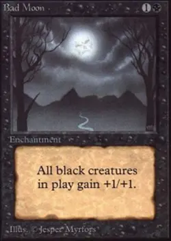 [1x] Bad Moon Played, English Unlimited Edition MTG Magic - Image 1