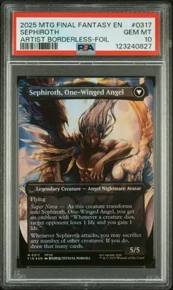 2025 #0317 SEPHIROTH, FABLED SOLDIER/SEPHIROTH, ONE-WINGED ANGEL PSA 10 - Image 2