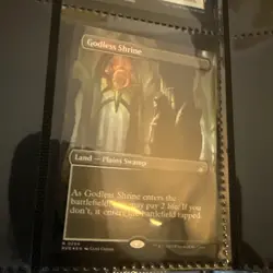 MTG Godless Shrine (Borderless) Ravnica Remastered NM FOIL - Image 1