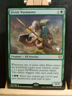 Elvish Warmaster - Kaldheim - Rare - NM (see pics) MTG - Image 1