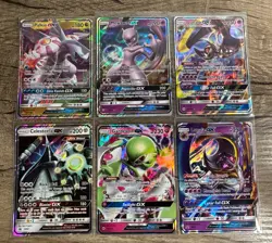 Pokemon TCG GX Lot Of 6 Cards - 2 Of 6 Are Promos Mewtwo, Gardevoir, Lunala Plus - Image 1