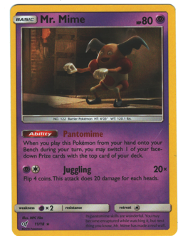 Mr. Mime 11/18 Detective Pikachu Holo Rare Pokemon TCG - Image 1