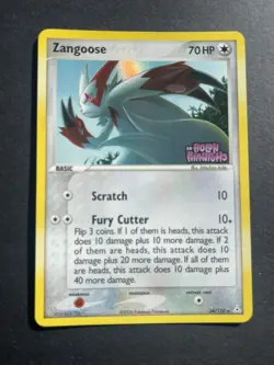 Zangoose 34/110 Rev Holo Ex Holon Phantoms Stamped Pokemon Trading Card - Image 1