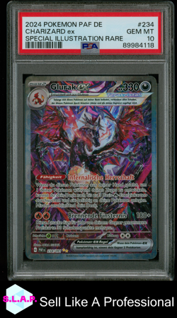 CHARIZARD EX SPECI4L ILL RARE POKEMON GER PAF DE-PALDEAN FATES 2024 234 PSA 10 - Image 1