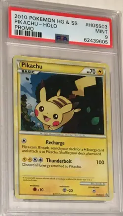 2010 Pokemon Heartgold Soulsilver Black Star Promo PSA 9 Pikachu Holo #HGSS03 - Image 1