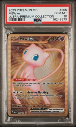 Mew EX 151 Ultra-Premium Collection Gold Metal Promo #205 PSA 10 Gem Pokemon - Image 1