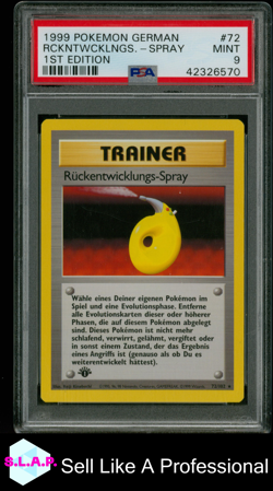 RCKNTWCKLNGS-SPRAY POKEMON BASE 72 1999 GERMAN PSA 9 - Image 1