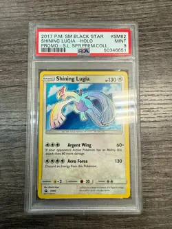 2017 Shining Lugia SM82 Pokemon Sun & Moon Black Star Promo Holo foil PSA 9 - Image 1