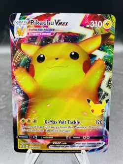 Pokemon Pikachu VMAX SWSH062 Celebrations Holo Black Star Promo NM - Image 1
