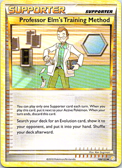 Professor Elm's Training Method 100/123 Pokemon HeartGold SoulSilver Regular LP - Image 1
