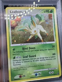 Pokemon TCG PSA 6 Leafeon Holo Majestic Dawn 7/100 *LOW POP* *HOLO BLEED* - Image 2