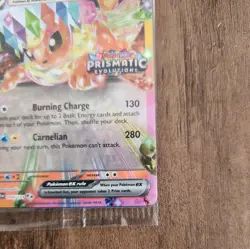 Pokemon Prismatic Evolutions Flareon ex 014/131 Surprise Box Stamped Sealed - Image 4