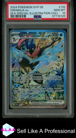GRENINJA EX SFA SPECI4L ILL COLL POKEMON SVP DE-SV BLCK STR PRM 2024 132 PSA 10 - Image 1