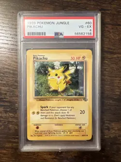 1999 Pokemon TCG Jungle Pikachu Card 60/64 Common, Red Cheeks - Image 1