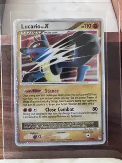 Pokemon TCG Lucario LV.X Holo Rare Card Mysterious Treasures 122/123 - Image 1