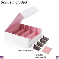 Venssu 3000+ Card Storage Box for Trading Cards with 24 Dividers & Supporters - Image 5