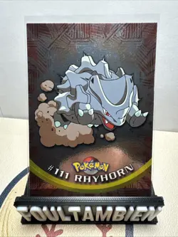 Topps Pokemon Tv Animation Rhyhorn Foil Card - Image 1