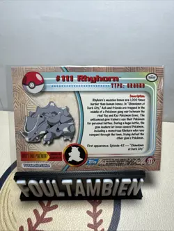 Topps Pokemon Tv Animation Rhyhorn Foil Card - Image 2